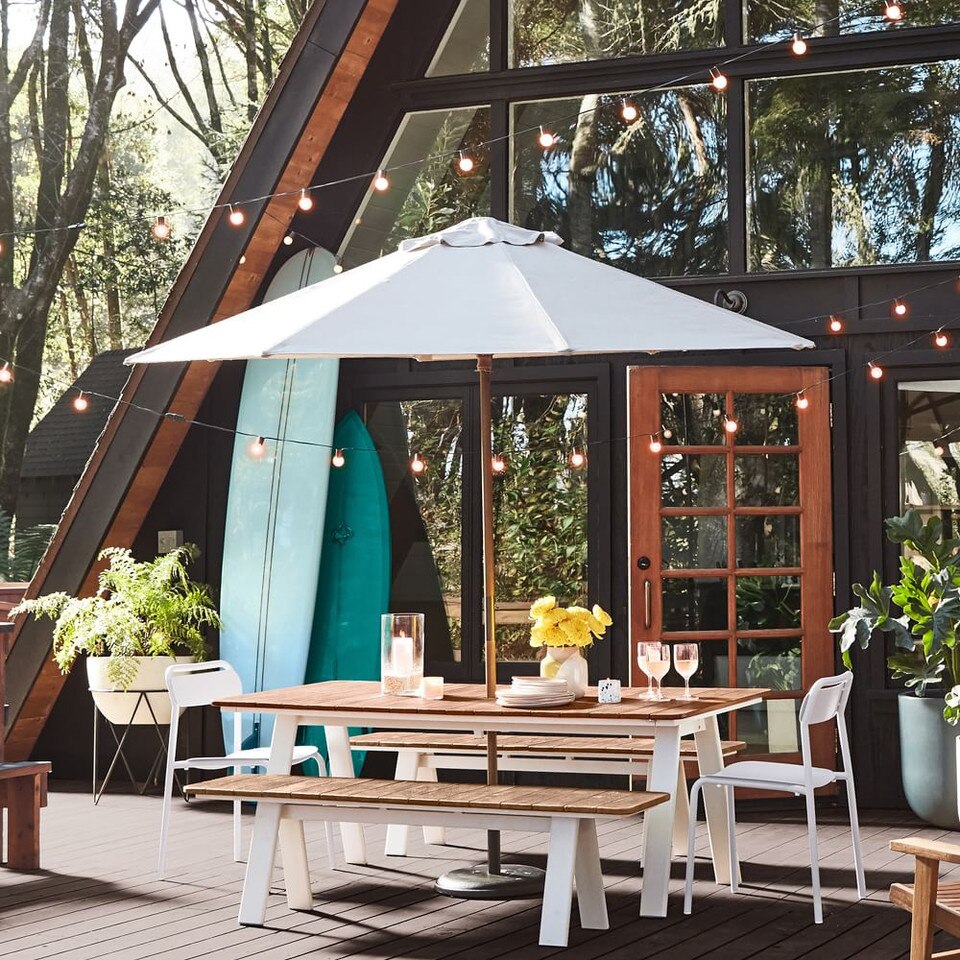 Halden Outdoor Dining Table Haze West Elm Australia